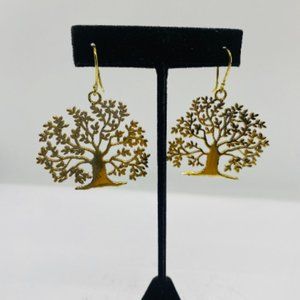 Gold Tree of Life Earring,Gold Vermeil